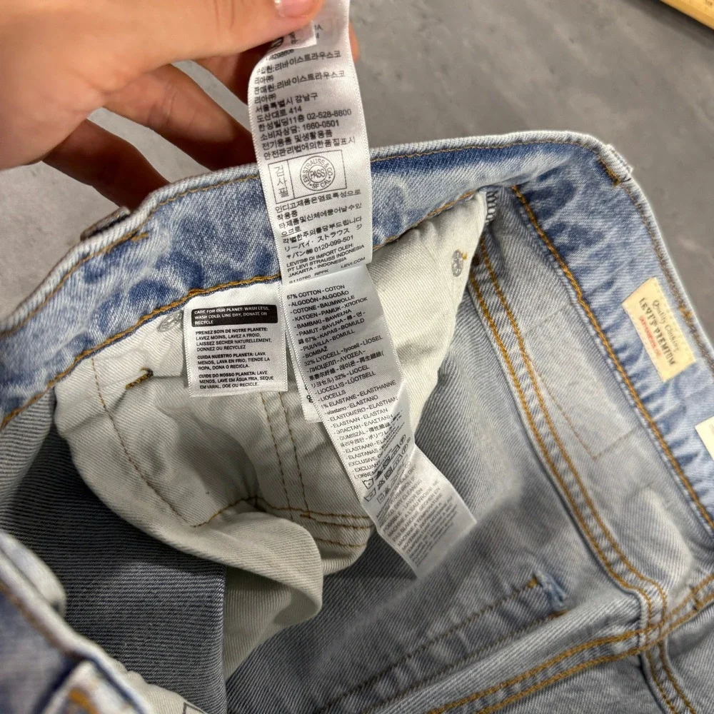 Levi's 511 Premium Jeans Mens 33x32 Slim Light Wash Blue Stretch Big E NEW $110